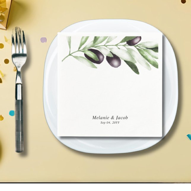 Olive Branch Wedding Serviette (Von Creator hochgeladen)