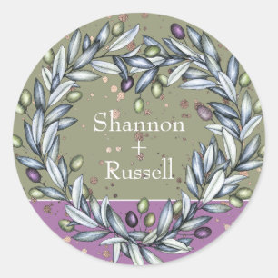 Olive Branch Wedding Sticker