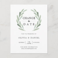 Olive Branch Wreath Wedding ändern das Datum