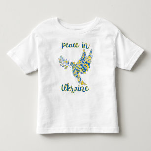 Olive Brande Taube des Friedens Ukrainische Fahne Kleinkind T-shirt