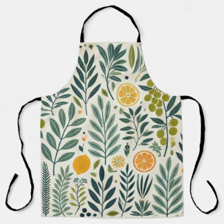 Olive & Citrus Print Schürze