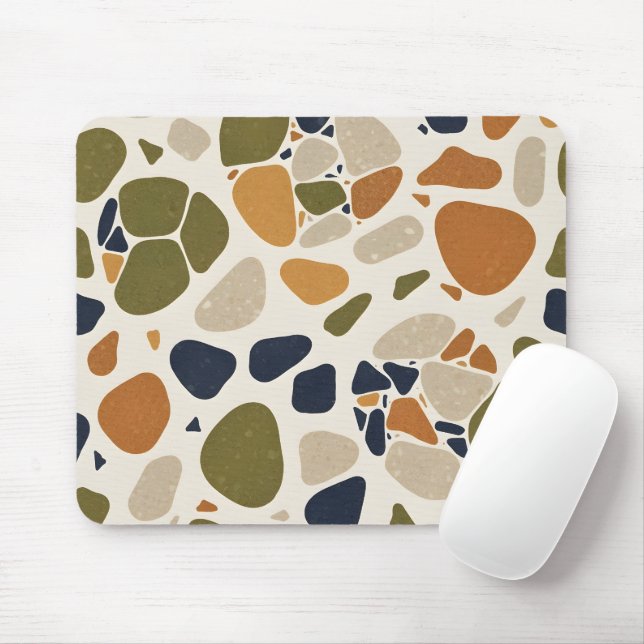 Olive Clay Terrazzo Mousepad (Mit Mouse)