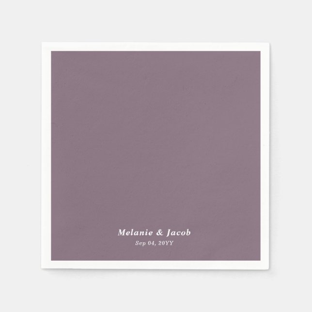 Olive Colored Wedding Serviette (Vorderseite)