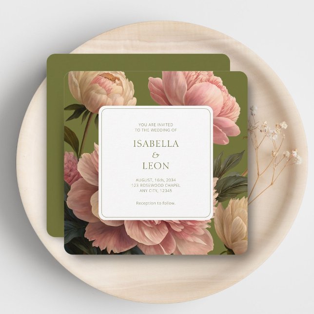 Olive | Einladung zur Hochzeit Vintager Rose (Von Creator hochgeladen)