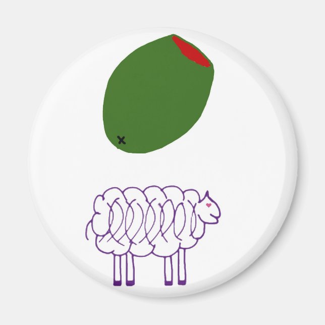 Olive Ewe Magnet (Vorne)