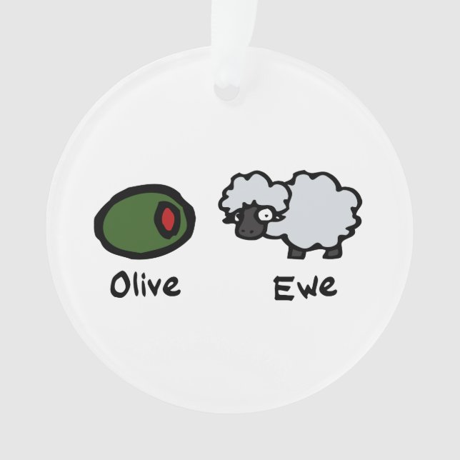 Olive Ewe Ornament (Vorderseite)