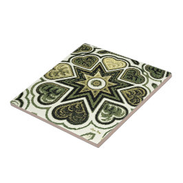 Olive Folk Art Hearts Trivet/Tile Fliese