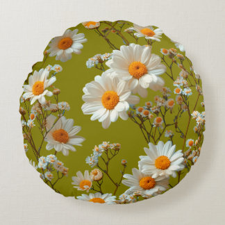 Olive Garden Daisy Dream Round Throw Pillow Rundes Kissen