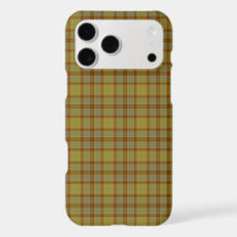 Olive Grau Braun Orange Kariert Tartan iPhone-Hüll
