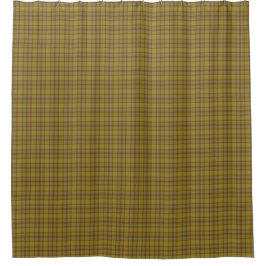 Olive Gray Brown Tartan Plaid Rustic Duschvorhang