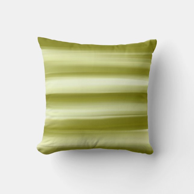 Olive Green Abstrakt Art Kissen (Vorderseite)