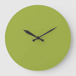 Olive Green Acryl Wall Clock Große Wanduhr