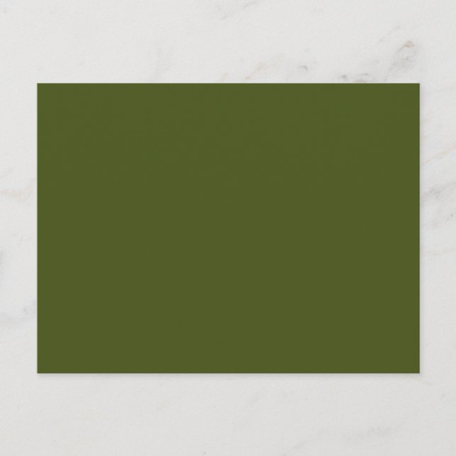 Olive Green Background Deco zum Anpassen Postkarte (Vorderseite)