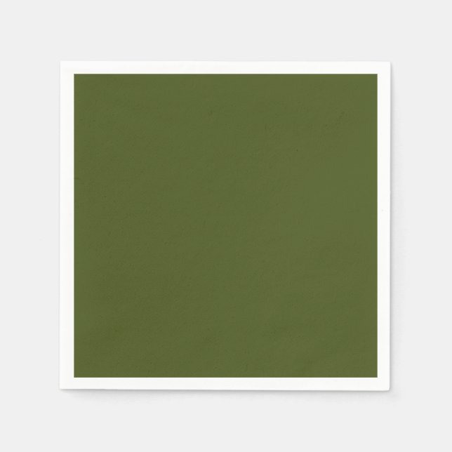 Olive Green Background Deco zum Anpassen Serviette (Vorderseite)