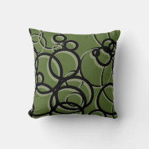 Olive Green, Black & Sage Moderne geometrische Kre