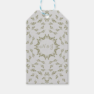 Olive Green Blätter Natural Oatfood Rustikale Hoch Geschenkanhänger
