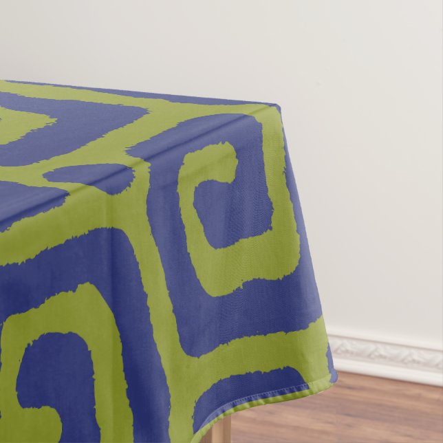 Olive Green &blue Abstract pattern Tischdecke (Beispiel)