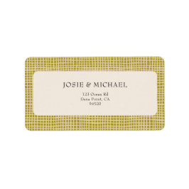 Olive Green Boho Adressaufkleber