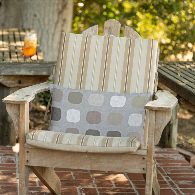 Olive Green Brown Mauve Taupe Rund um die Uhr Kissen Für Draußen (Stuhl )