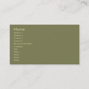 Ölive Green Business Card Visitenkarte