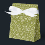 Olive Green Christmas Icon Set Holiday Geschenkschachtel<br><div class="desc">Urlaubspensionskiste mit Schleifenbogen. Die Box ist mit weißen,  umrissenen Weihnachts- und Wintersymbolen versehen. Ideal für Party,  Gastgeschenke,  Backwaren und vieles mehr. Design ist in einer kuratierten Sammlung moderner Ferienfarben verfügbar. Kontaktieren Sie uns für eventuelle Anpassungen. Gute Ferien!</div>