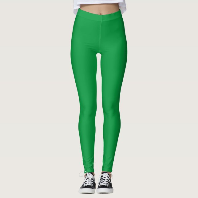 Olive green Color block Moderner Sommer Leggings (Vorderseite)