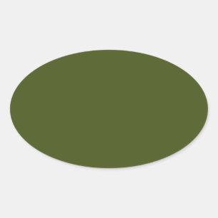 Olive Green Color Decoder anpassen Ovaler Aufkleber