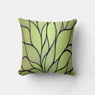 Olive Green Creative Verlass Pattern Kissen