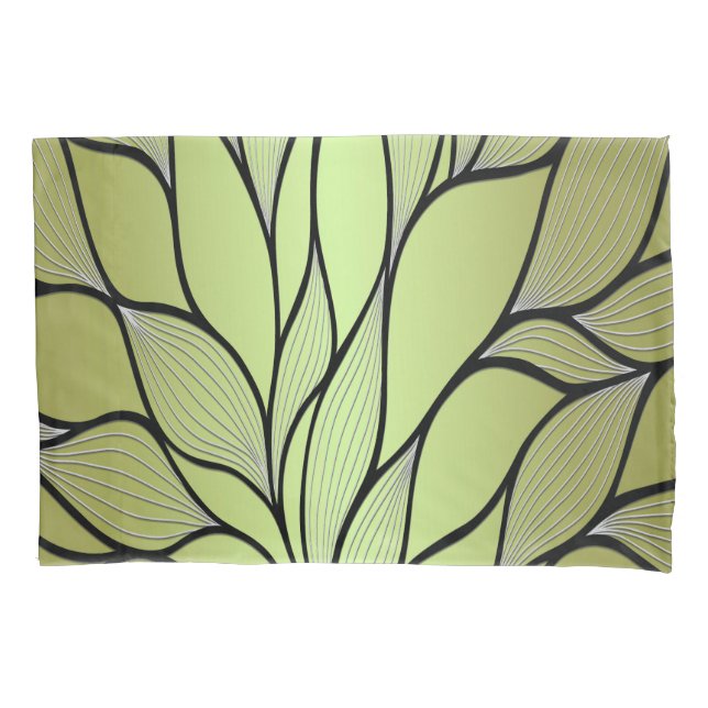 Olive Green Creative Verlass Pattern Kissenbezug (Vorderseite)