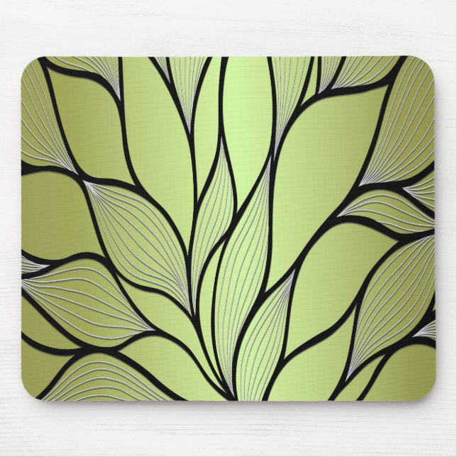 Olive Green Creative Verlass Pattern Mousepad (Vorne)