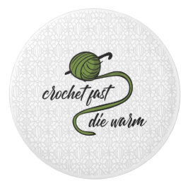 Olive Green Crochet schnell, Die warm Keramikknauf