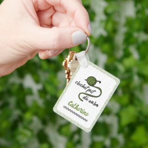 Olive Green Crochet schnell, Die warm Schlüsselanhänger