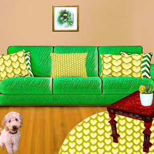 Olive Green Decorative Herzkissen Dekokissen