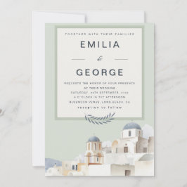 Olive Green Destination Wedding | Elegant  Einladung