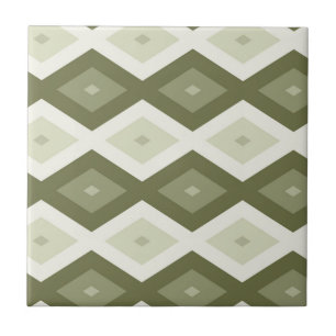 Olive Green Diamant Muster Fliese