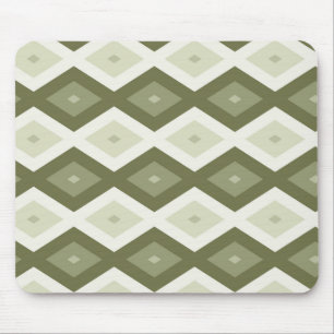 Olive Green Diamant Muster Mousepad