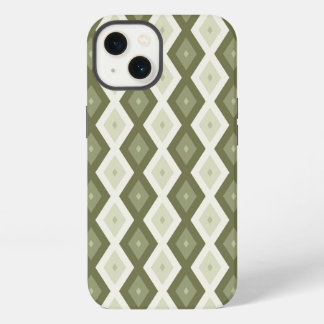 Olive green diamond pattern Case-Mate iPhone case 13 Hülle