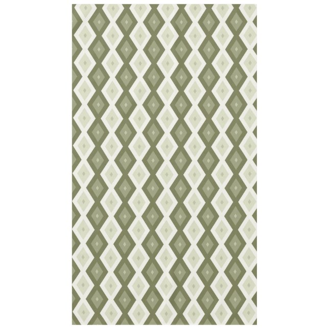 Olive green diamond pattern tischdecke (Vorderseite)