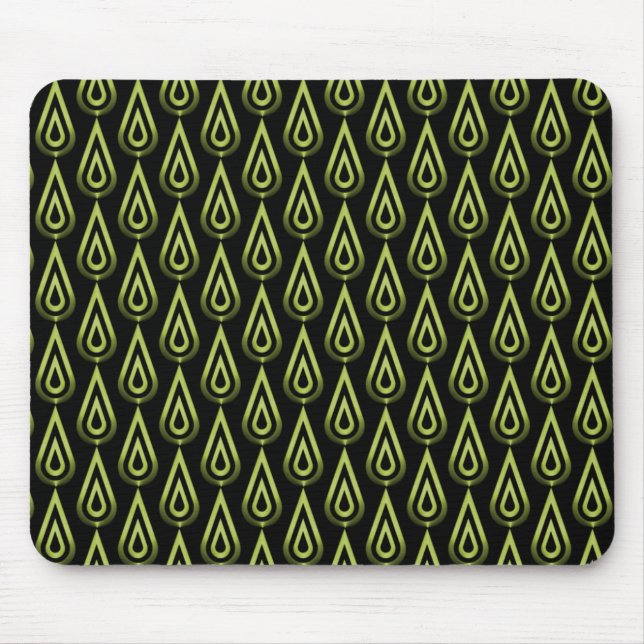 Olive Green Flickering Flames Mousepad (Vorne)