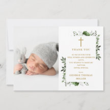 Olive Green Floral Foto Taufe Christening
