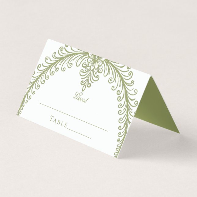 Olive Green French Blüh Arch Wedding (Vorderseite)