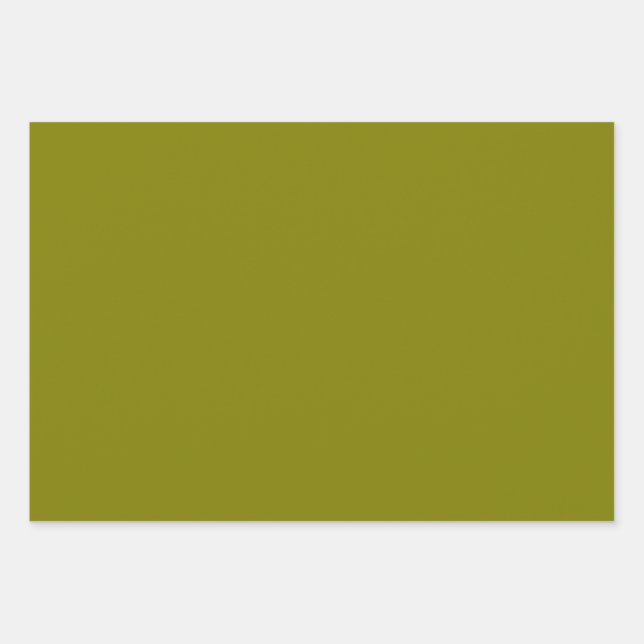 Olive Green Geschenkpapier Set (Vorderseite)