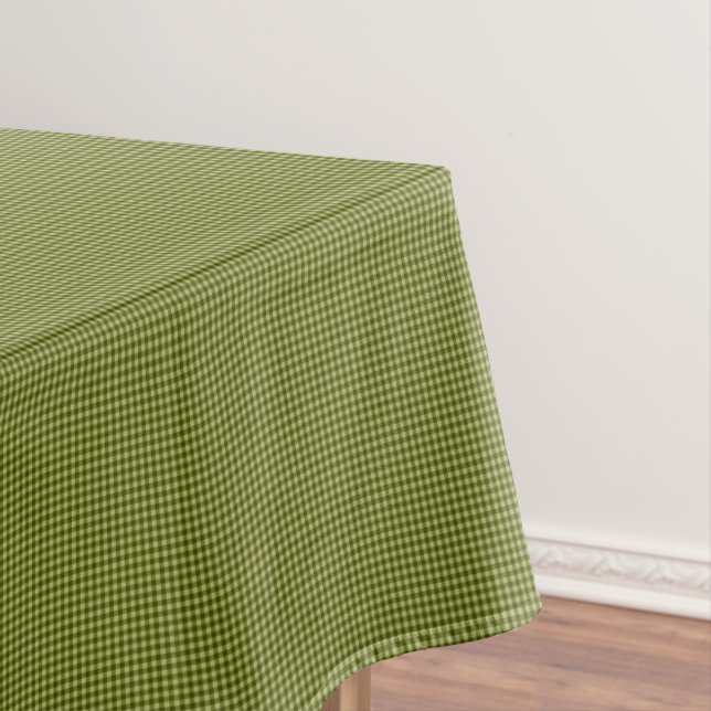 Olive Green Gingham-52x70 COTTON TABLECLOTH Tischdecke (Beispiel)