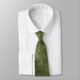 Olive Green Glitzer Krawatte