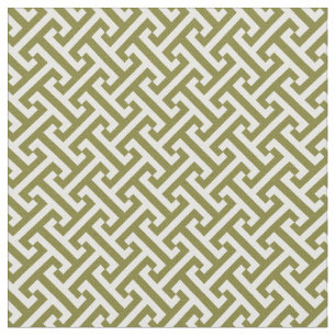 Olive Green Greece Schlüsselmuster Stoff