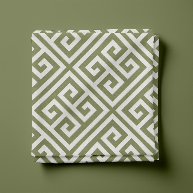 Olive Green Greece Schlüsselmuster Stoff (Von Creator hochgeladen)