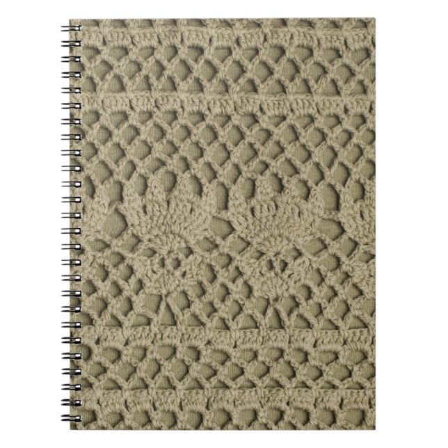 Olive Green Handmade Lace Pattern Notizblock (Vorderseite)