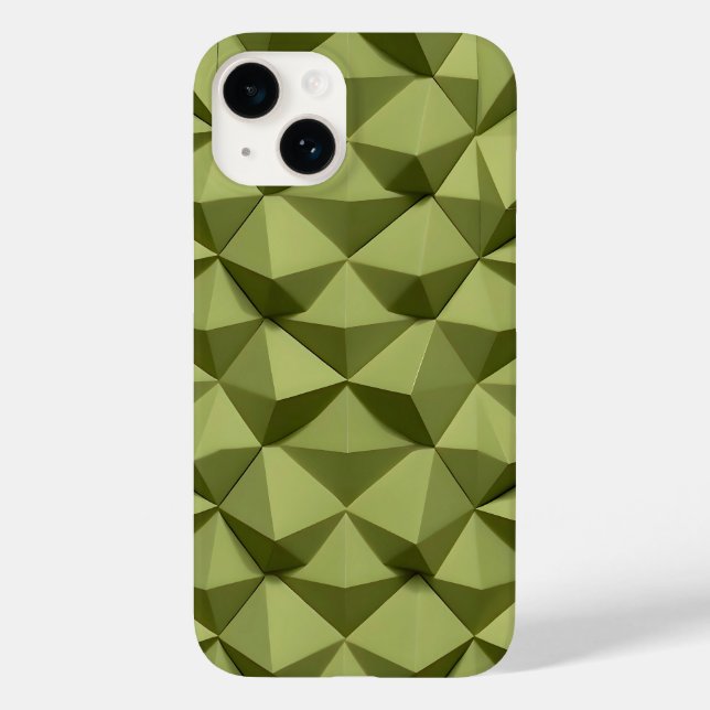 Olive Green iPhone Case Minimalist Modern Texture (Rückseite)