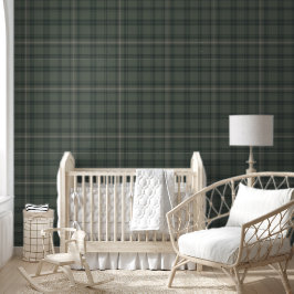 Olive Green Kariert Modern Farmhouse Tartan Tapete