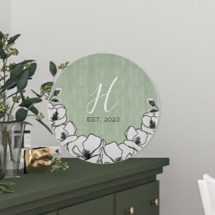 Olive Green Magnolia Blume Custom Schneidebrett